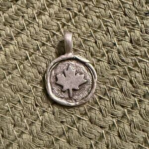 Jewel Kade Maple Leaf Wax Seal Pendant Charm